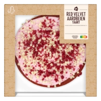 AH Red velvet aardbei taart