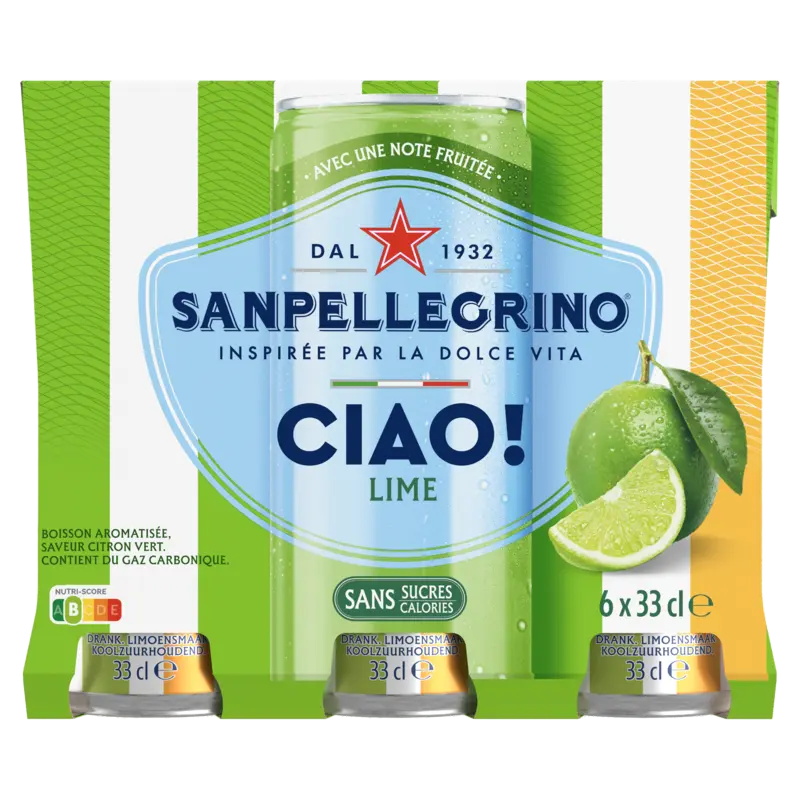 S. Pellegrino Ciao lime 6-pack