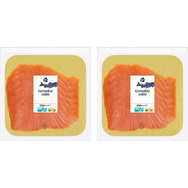 Een afbeelding van AH Gerookte zalm 2-pack