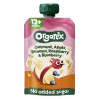 Organix Knijpfruit oatmeal, appel, banana 12m+