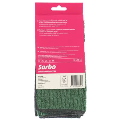 pdp-image-Sorbo Schoonmaakdoek met scrub hoekje 38x38cm