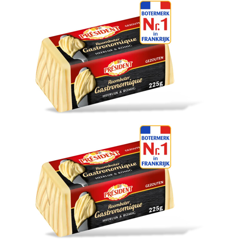 Président Gastronomique roomboter gezouten 2-pack