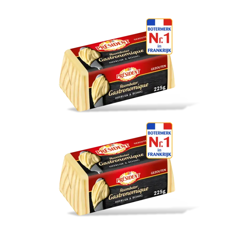 Président Gastronomique roomboter gezouten 2-pack