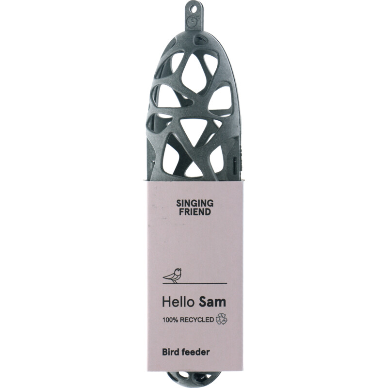 Een afbeelding van SingingFriend Sam vetbolfeeder houtlook