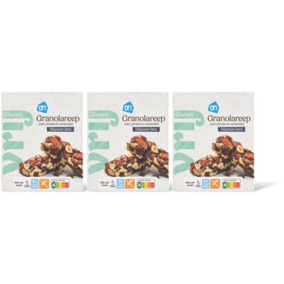 pdp-image-AH Glutenvrij Granolareep pinda en amandel blauwe 3-pk