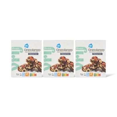 pdp-image-AH Glutenvrij Granolareep pinda en amandel blauwe 3-pk
