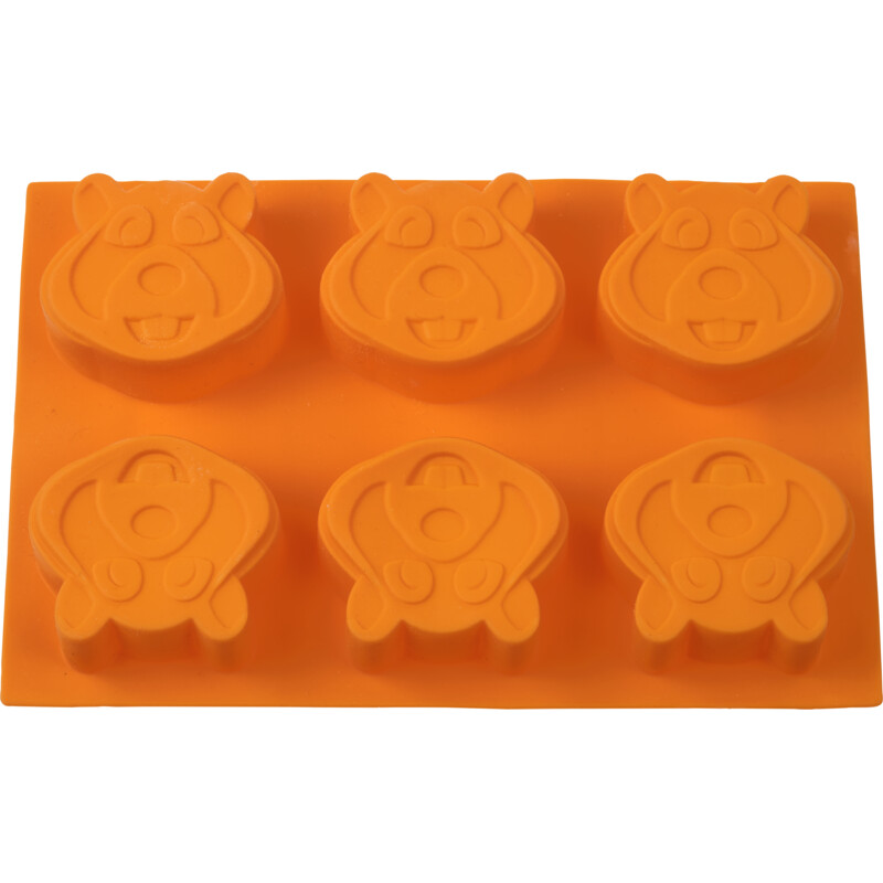 Een afbeelding van AH Hamster silicone bakvorm 6 cups