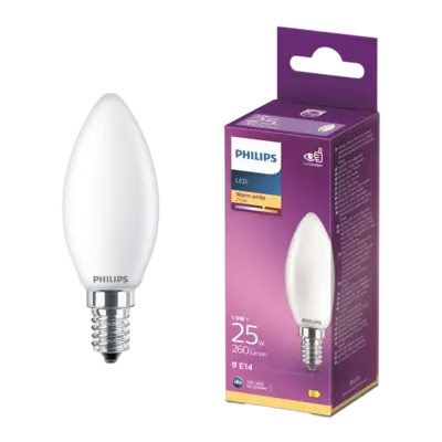 pdp-image-Philips Led fil kaars mat E14 25W