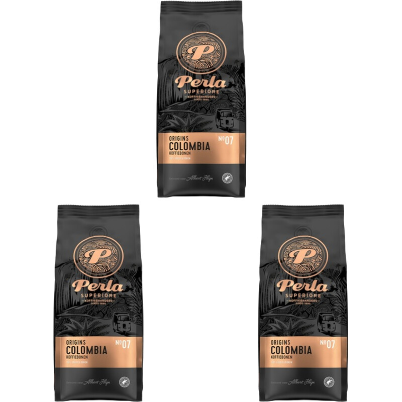 Een afbeelding van Perla Superiore Origins Colombia koffiebonen 3-pack