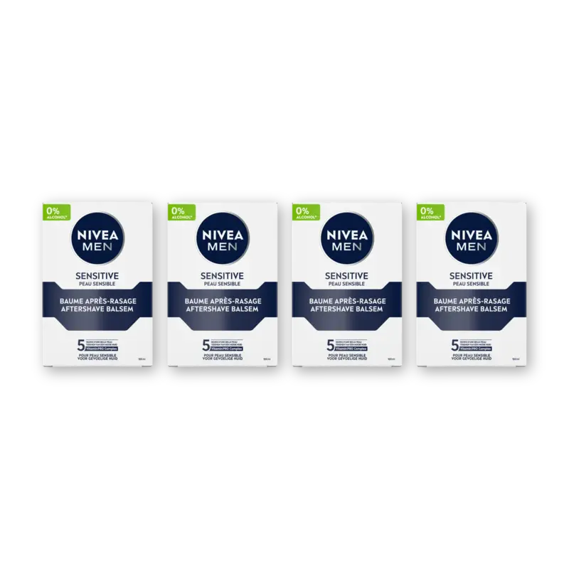 NIVEA Men sensitive after shave balsem 4-pack
