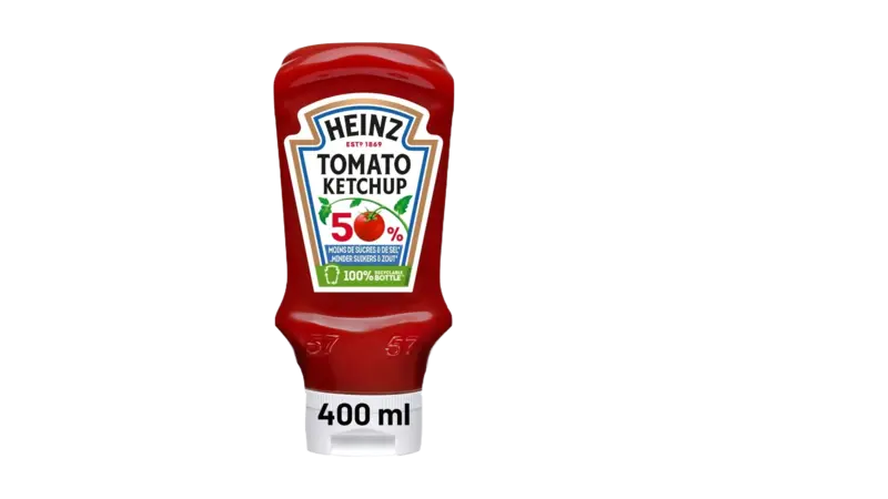 Heinz Tomato ketchup 50% minder suikers & zout
