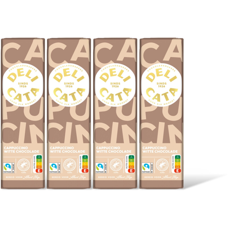 Delicata Reep witte chocolade cappuccino 4-pack