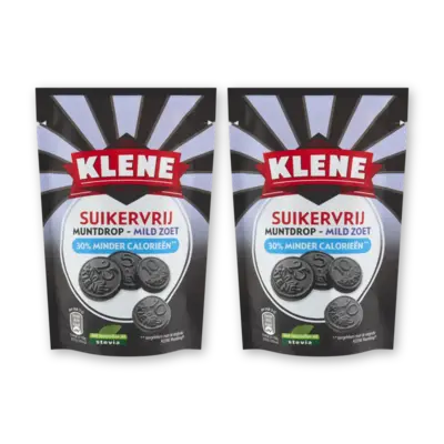 pdp-image-Klene Suikervrij muntdrop 2-pack