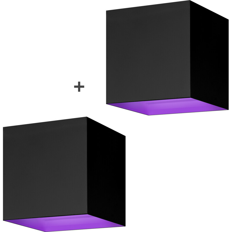 Een afbeelding van Hombli Smart wall light black 1+1 bundel