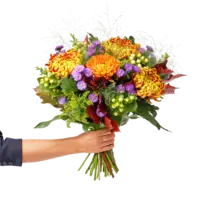 Boeket geplozen chrysant