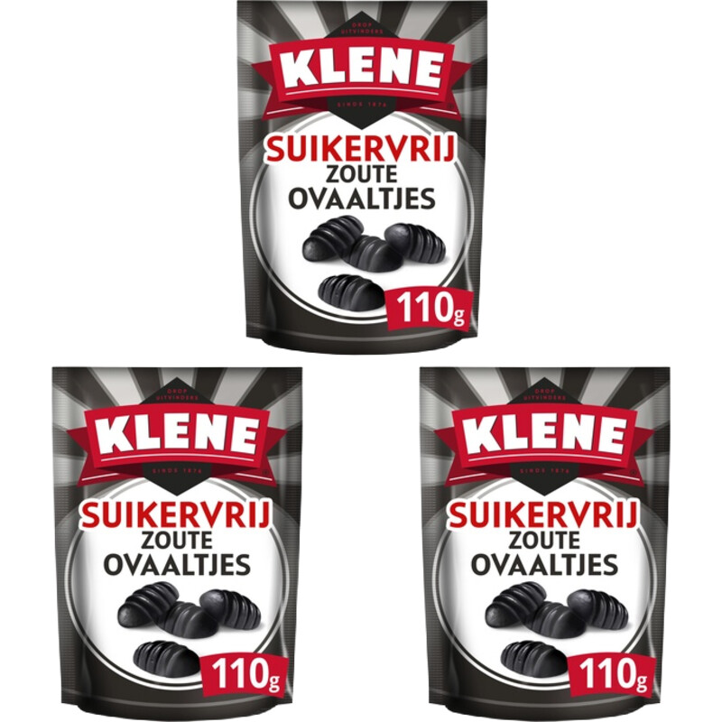 Een afbeelding van Klene Suikervrij Zoute Ovaaltjes 3-pack