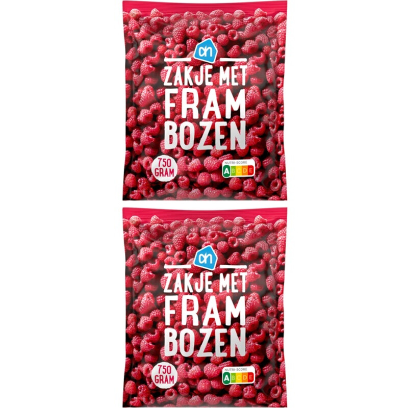 Een afbeelding van AH Zakje met frambozen 2-pack