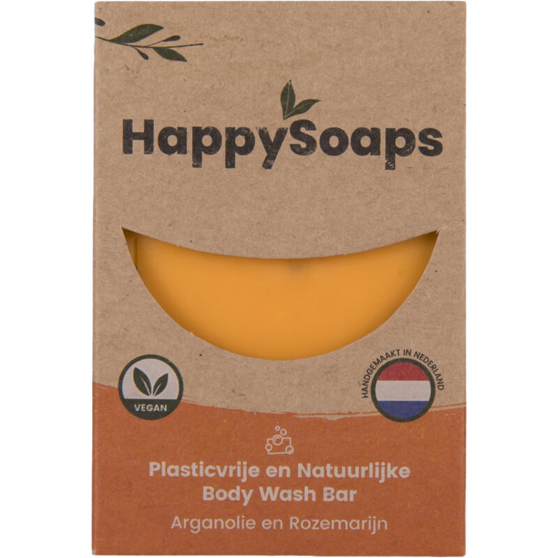 HappySoaps Happy body bar arganolie en rozemarijn