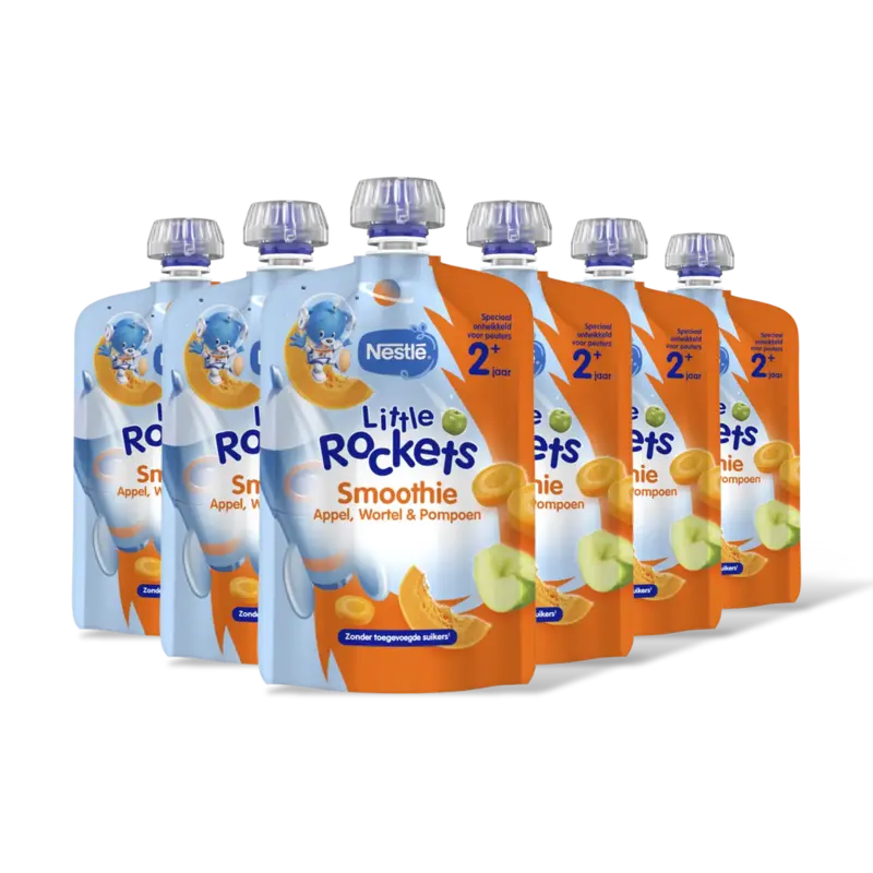 Little Rockets Knijpfruit pompoen 2+ 6pk