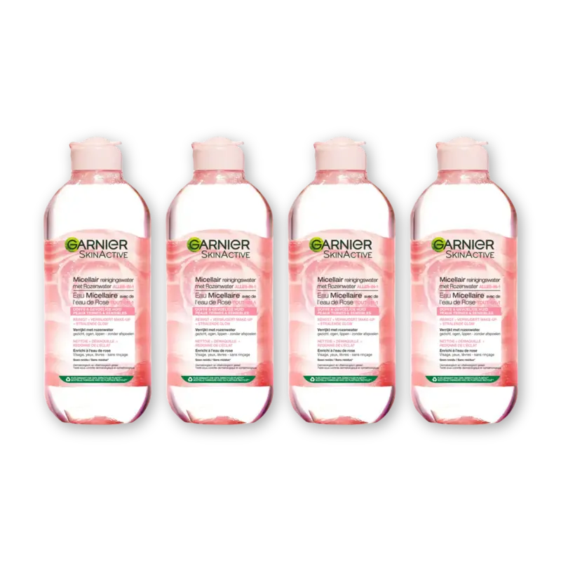 Garnier Rozenwater micellair reinigingswater 4pk