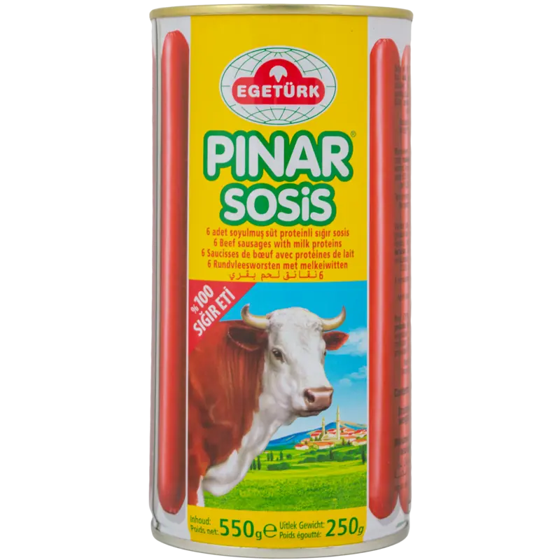 Egetürk Pinar sosis rundvleesworsten