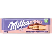 Een afbeelding van Milka Mmmax chocoladereep aardbei cheesecake