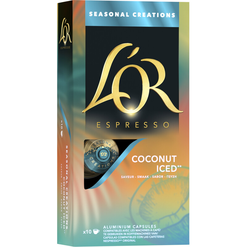 Een afbeelding van L'OR Espresso coconut iced capsules