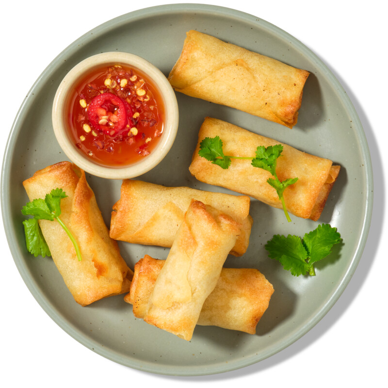 Een afbeelding van AH Mini loempia's gevuld met groente en kip