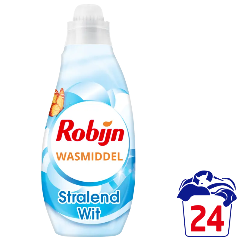 Robijn Klein & krachtig stralend wit wasmiddel