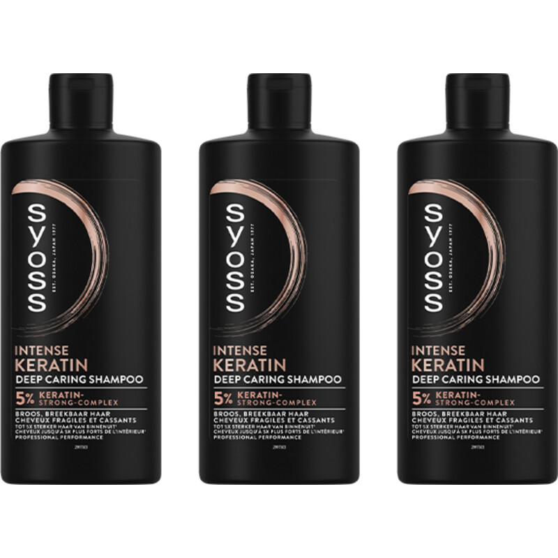 Syoss keratin shampoo 3-pack