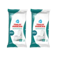 AH Toilet reinigingsdoekjes vochtig 2-pack