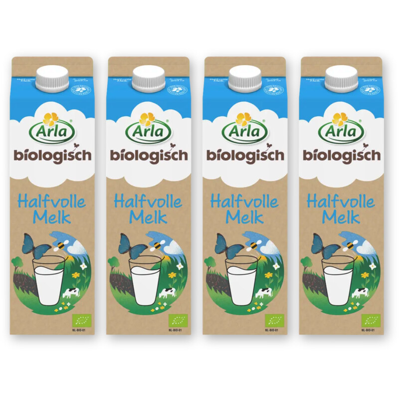 Arla Biologisch halfvolle melk 4-pack