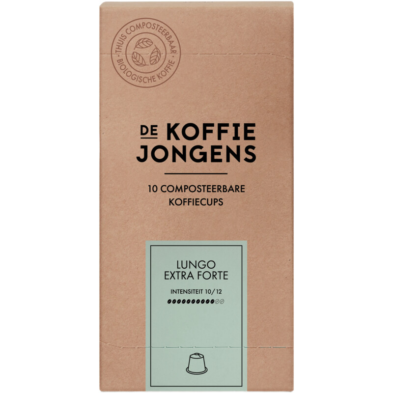 Een afbeelding van De Koffiejongens Lungo extra forte capsules