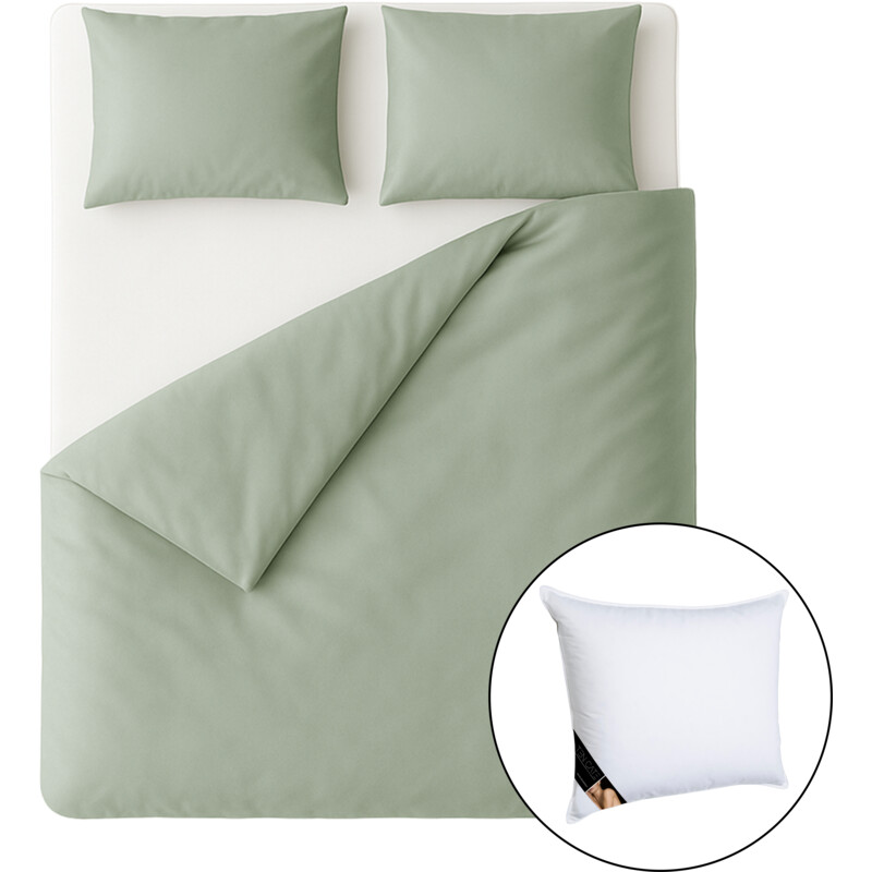 Een afbeelding van Ten Cate Katoensat dbo 140x200/220 groen 1k