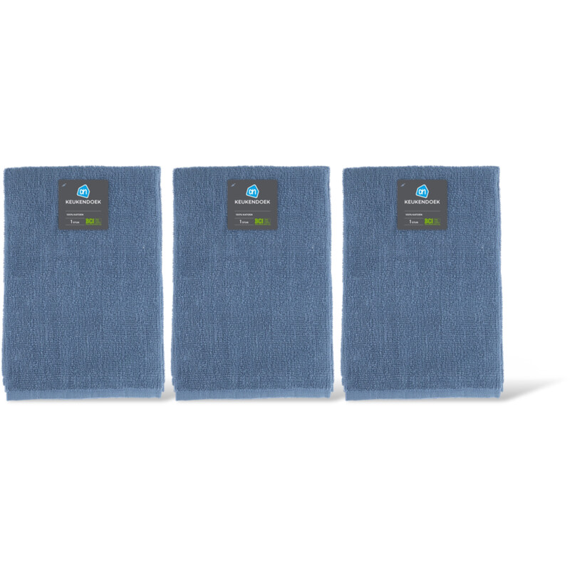 AH Keukendoek blauw 3-pack