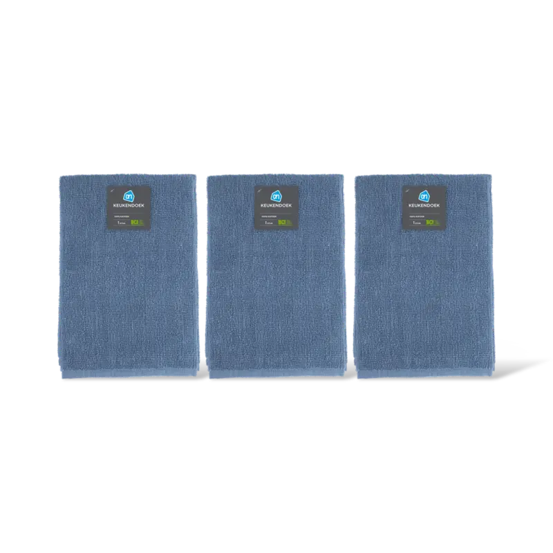 AH Keukendoek blauw 3-pack