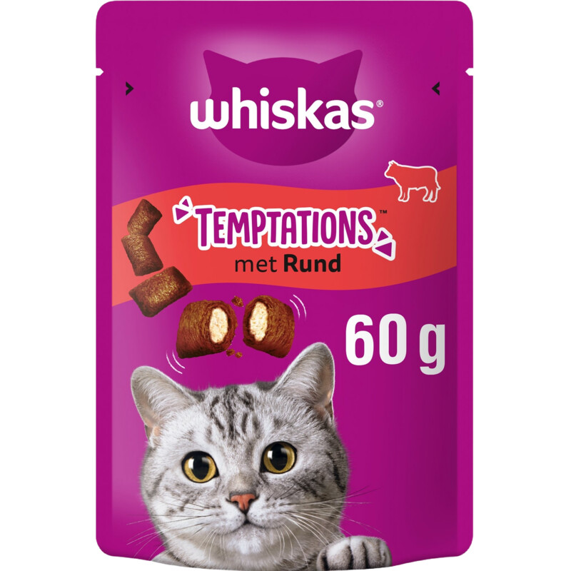 Een afbeelding van Whiskas Temptations rund kattensnacks