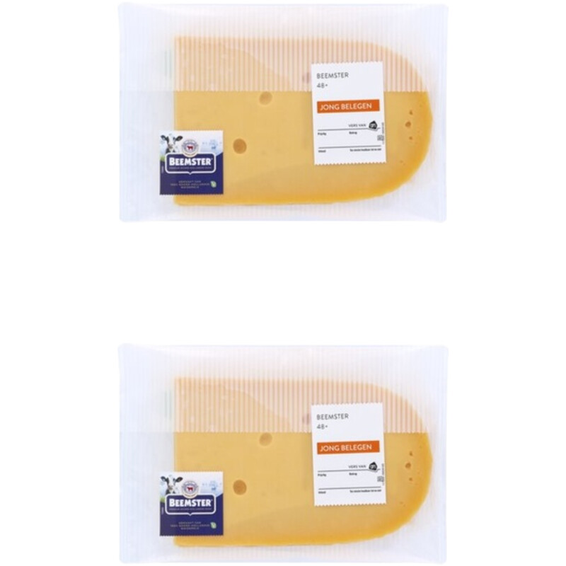 Een afbeelding van Beemster Jong belegen 48+ plakken 2-pack