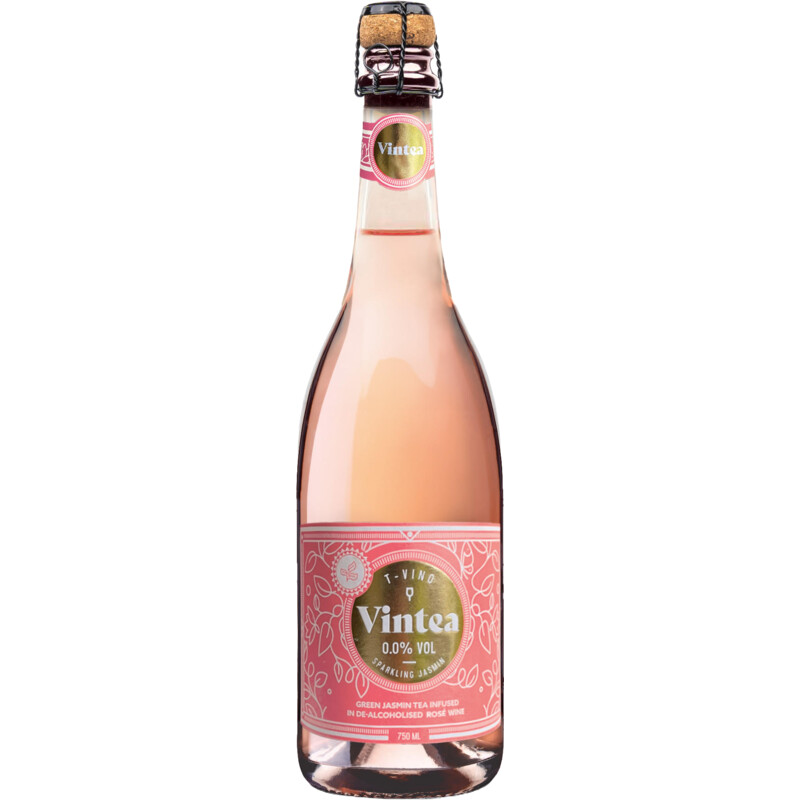 Een afbeelding van Vintea Sparkling rooibos rose 0.0%.
