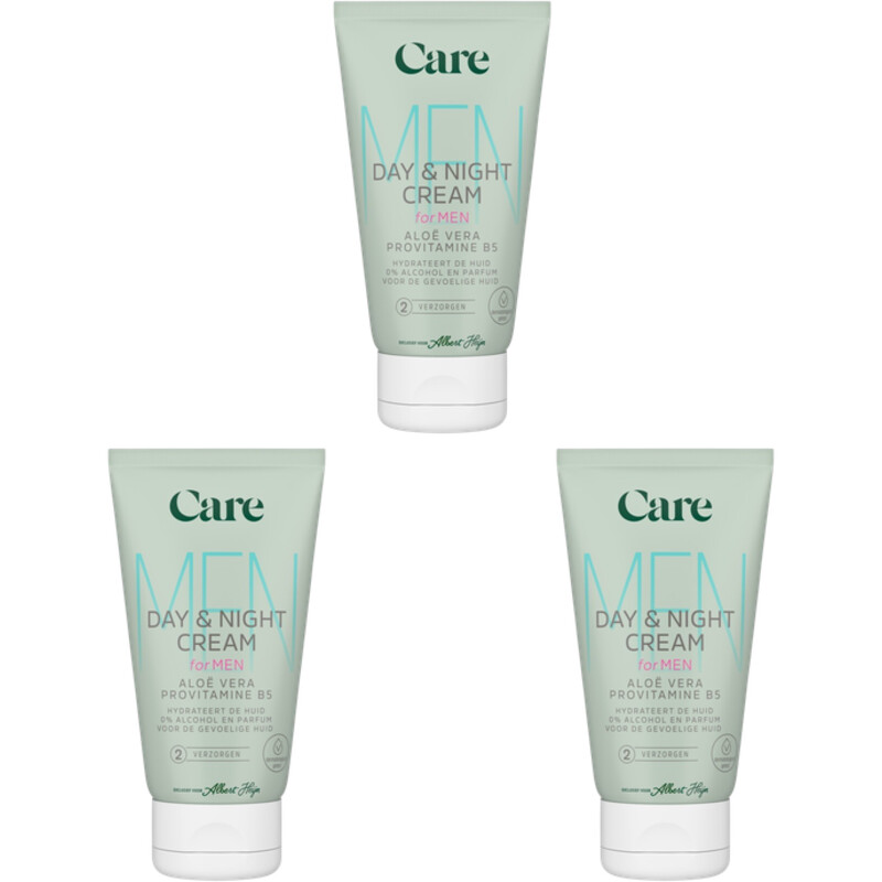 Een afbeelding van Care Men day & night cream 3-pack