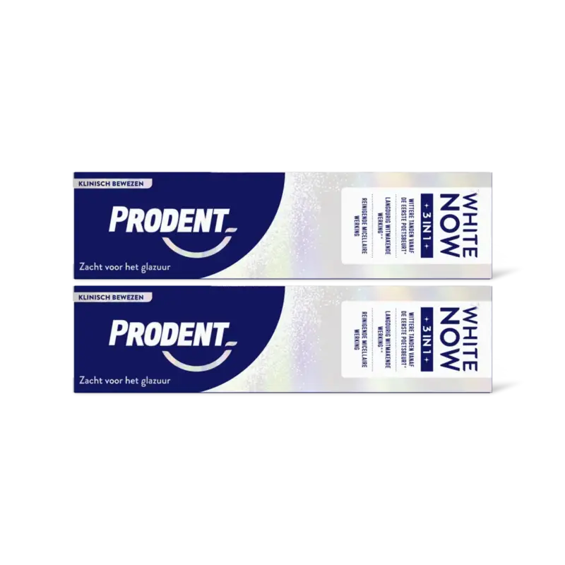Prodent Tandpasta white now 3-in-1 2-pack