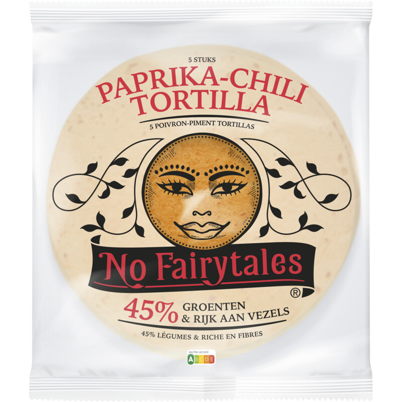 No Fairytales Paprika & chili tortilla wraps