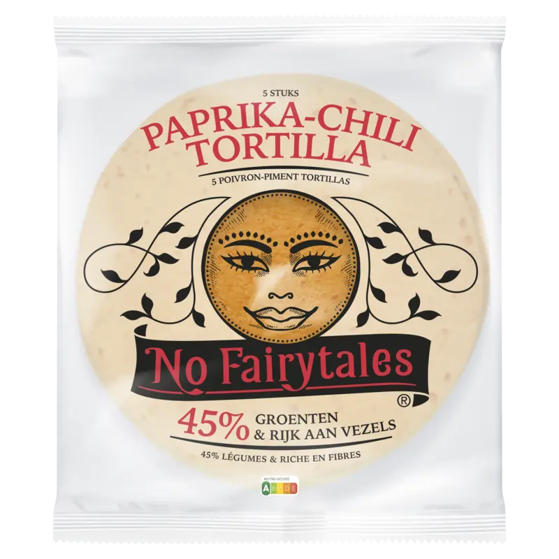 No Fairytales Paprika & chili tortilla wraps