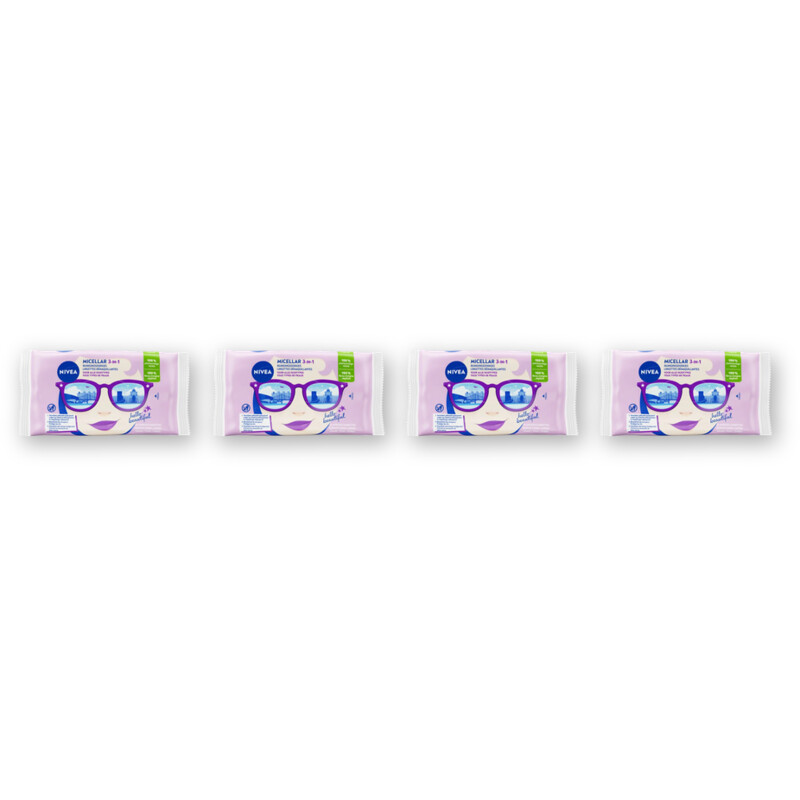 NIVEA Micellar 3-in-1 reinigingsdoekjes 4-pack