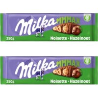 Een afbeelding van Milka Mmmax hazelnoot chocolade 2-pack