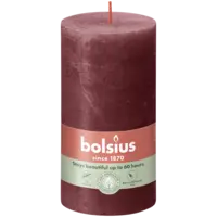 Bolsius Rustieke kaars bordeaux 13cm