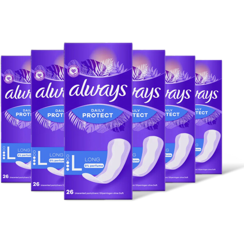 Always Daily protect long inlegkruisjes 6-pack