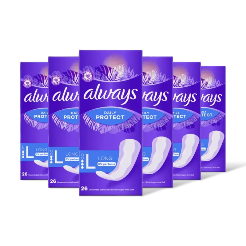 Daily protect long inlegkruisjes 6-pack