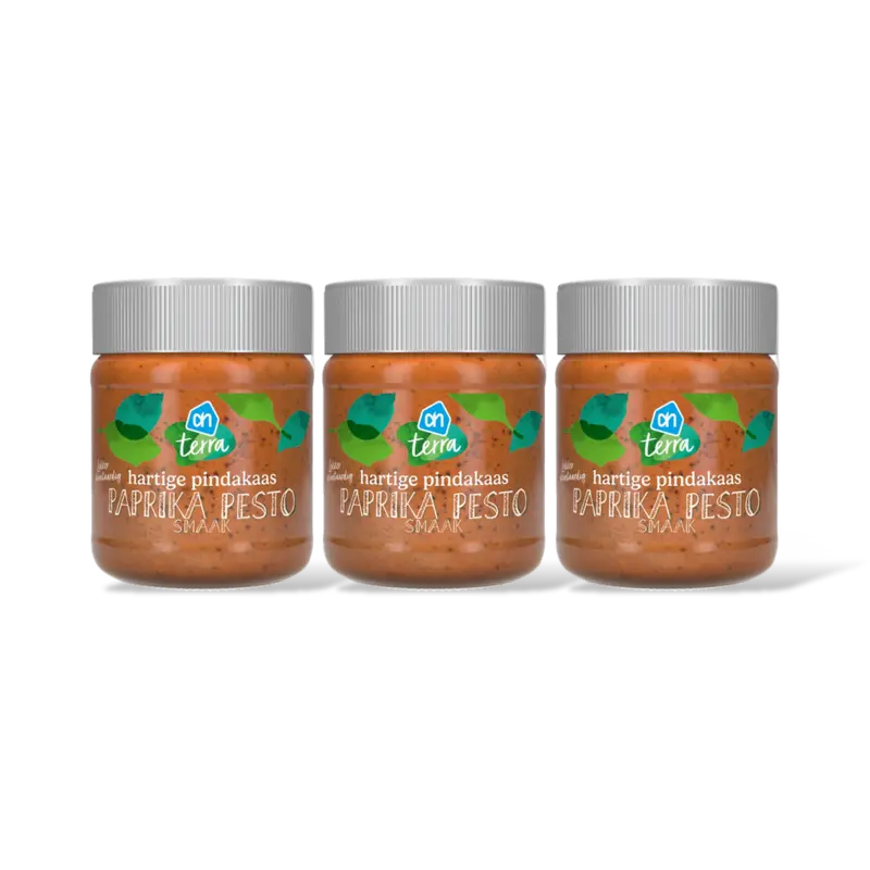 Hartige pindakaas paprika-pesto smk 3pk