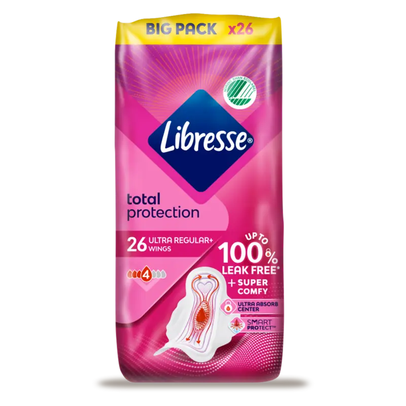 V-Protection Maandverbanden Ultra+ with Wings Regular Flow Big Pack 26 Stuks